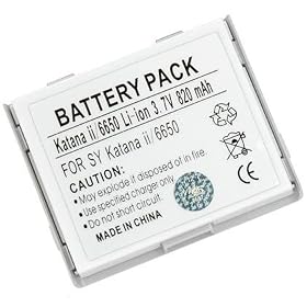Click here to buy PCMICROSTORE Brand Sanyo Katana II 2 Premium Lithium li-ion 3.7v 820mAh with Silver... by PCMICROSTORE.