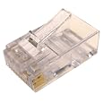 Cables Unlimited UTP-7010-99 Cat6 2-Piece RJ45 Connector for Solid Wire 100 Pack (Clear)