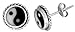 Sterling Silver Yin Yang Stud Earrings