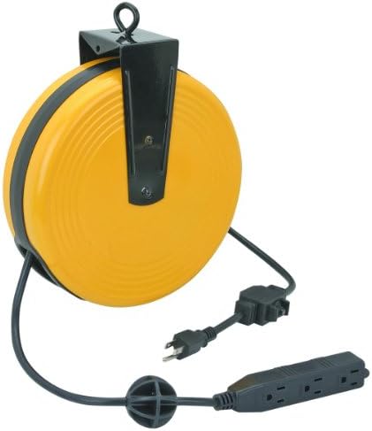 30 ft. Retractable Cord Reel with Triple Tap