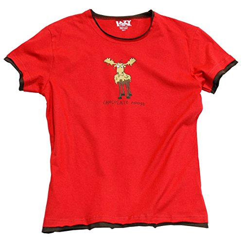 LazyOne Womens Chocolate Moose PJ T Shirt