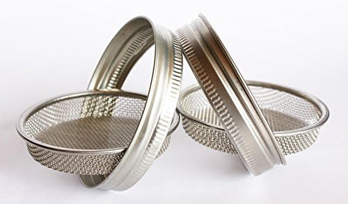 T&amp;Co. Stainless Sprouting Jar Lid Kit for Wide Mouth Mason Jars - The Only 100% Stainless Steel Sprouts Kit! - Set of 2 - Perfect for making organic sprout seeds in your house or kitchen