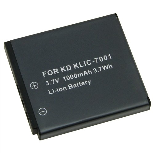 3.70V,720mAh,Li-ion,Hi-quality Replacement Digital Camera Battery for KODAK EasyShare M1063, M1073 IS, M320, M340, M341, M753 Zoom, M763, M853 Zoom, M863, M893 IS, V550, V570, V610, V705, Compatible Part Numbers: KLIC-7001
