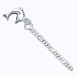 Sterling Silver 10 inch Hollow Polished 3-Dimensional Dolphin Anklet - 10 inch