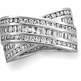14K White Gold Diamond Bridal Anniversary Band Ring