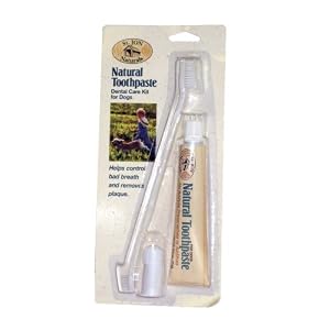 41N5HYBEQML. SL500 AA300  Petrodex Natural Dog Dental Care Kit, Peanut Toothpaste 2 1/2 Ounce, 2 Brushes