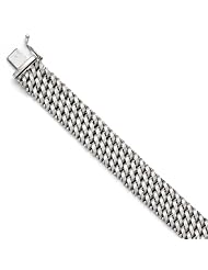 Leslies Sterling Silver Mesh Bracelet Length 7.5"