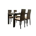 Baxton Studio Lambert Modern Dining Table / Breakfast Table, Dark Brown