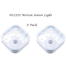 10 LED Wireless Motion Sensor Light -  2 Pack