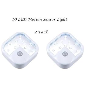 10 LED Wireless Motion Sensor Light -  2 Pack