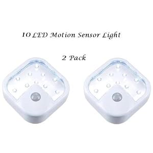10 LED Wireless Motion Sensor Light - 2 Pack by SE