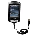 Coiled Power Hot Sync and Charge USB Data Cable w/ Tip Exchange for the Mio Technology P550 - Gomadic Brand