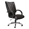 President Swivel/Tilt Leather Desk Chair- Black