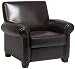 Liam Dark Brown Bonded Leather Arm Chair