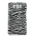 Zebra Stripes (Silver/Black) Back Cover for HTC HD2