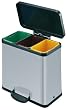 Hailo 0633-210 Tret-Abfallsammler Trento �ko 3 x 11, silber