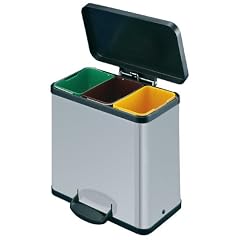 Hailo 0633-210 Tret-Abfallsammler Trento �ko 3 x 11, silber