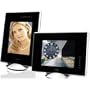 8" Digital Photo Frame with Mirror Finish, Supports BMP, FPEG, MPEG1, MPEG2, MPEG4, WAV and MP3 files, Reads CF, SD, MMC and MS media cards