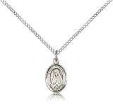Sterling Silver St. Patron Saint Martha Pendant Sterling Silver 18 Lite Curb Chain Velvet Gift Box Patron St. Protective Catholic Medal Relic Charm Necklace Solid New NWT