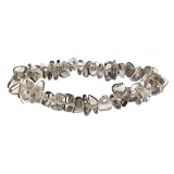 Cute Stretchy Smokey Quartz Chip Bracelet