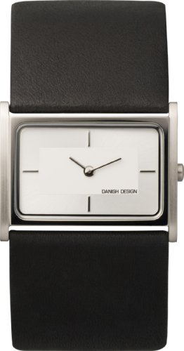 Danish Design Women’s Black Leather Strap Watch-IV12Q734