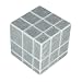 3x3 Mirror Cube Silber (matt) - Zauberw�rfel mit wei�em Untergrund - inkl. Cubikon-Tasche