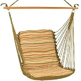 With Cumaru Wood! Single Cushioned Swing - Serenity Jacquard Willow Place Collection