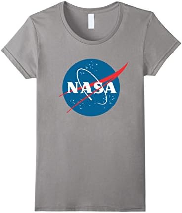 Women's NASA T-Shirt NASA Meatball Logo Tee Fifth Sun Medium Slate