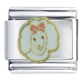 Poodle White Clearance Italian Charms
