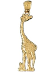 Dazzlers Solid 14k Gold Giraffe Charm Pendant Available in three colors from jewelsberry (weights: 4.1 grams only)