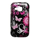 Pink Butterflies Black Protector Case for Samsung Galaxy Indulge R910
