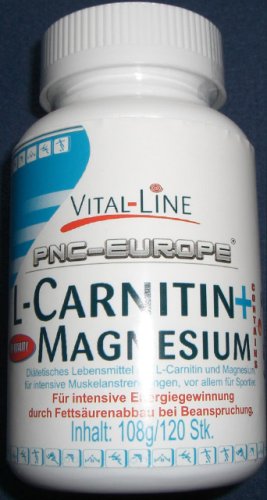 L-Carnitin Kapseln, 120 St. a 900mg + Magnesium, Diät