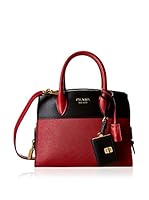 Prada Bolso asa de mano Esplanade Medium (Rojo / Negro)