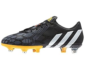 adidas Predator Instinct SG Men's Soccer Boots, Black/White/Orange, US8.5