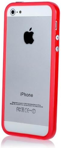 CellTac iPhone 5 Case Bumper Frame TPU Case Cover Protector for iPhone 5 / 5S (Red)