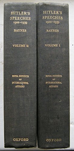 The Speeches of Adolf Hitler April 1922-August 1939
