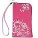 Neopren Zipper Tasche Handytasche FLOWER PINK mit Blumenmuster für Nokia 5230 5800 XpressMusik Samsung F480 S5230 S8500 Wave LG KP500 Cookie KM900 Arena KM570 Arena II Apple iPhone 3G 3GS 4 HTC Desire HD2 Nikon Coolpix S3000 S4000 Reißverschluss