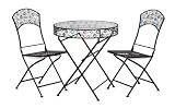 Attractive Metal Glass Three Piece Bistro Set