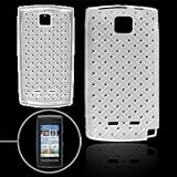 White Soft Plastic Woven Pattern Shell Case for Nokia 5250