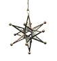 Artika 12-Point Glass Star with Antique Brass Frame - Clear