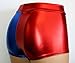 Dilly Duds HIGH Waist Metallic Red and Blue Booty Shorts