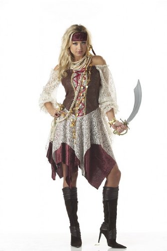 Sexy Womens Adult Sexy Womens Romantic Pirate Lace Dress Outfit Costume Halloween Outfit