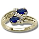 .11 CT TWIN 5x3 LADIES SAPPHIRE RING