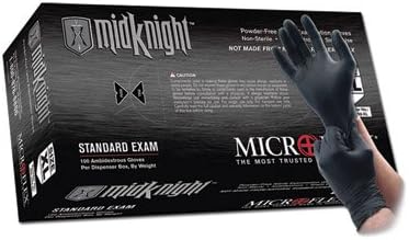 Microflex 2X Black 9.6" Midknight 4.7 Mil Nitrile Ambidextrous