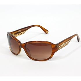 Click here to buy NEW AUTHENTIC COACH DEVYN GRADIENT SUNGLASSES S825 (Amber Horn) by Coach.