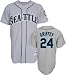 Ken Griffey Jr Jersey: Adult 2010 Majestic Road Grey Replica #24 Seattle Mariners Jersey - Small