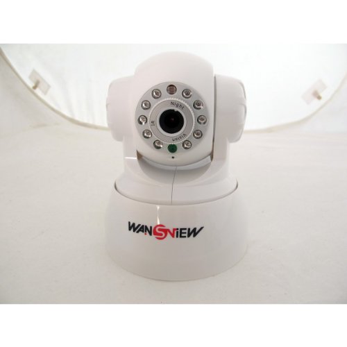 Wansview Wireless Ip Camera Network with Pan & Tilt, Night Vision, 2 Way Audio, Black, Built-in Microphone, Support Colour White