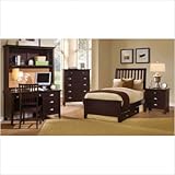 Bundle-20 Twilight Merlot Slat Twin Bedroom Set