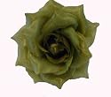 Small Hair Flower Beak Clip - Olive Green