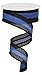 Black & Blue Royal Burlap Wired Edge Ribbon (1.5